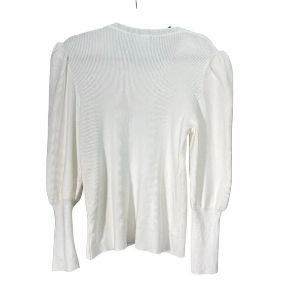 Karl Lagerfeld Knit Long Sleeve Sweater Jumper with Gold Button Detail White XL - Picture 7 of 7